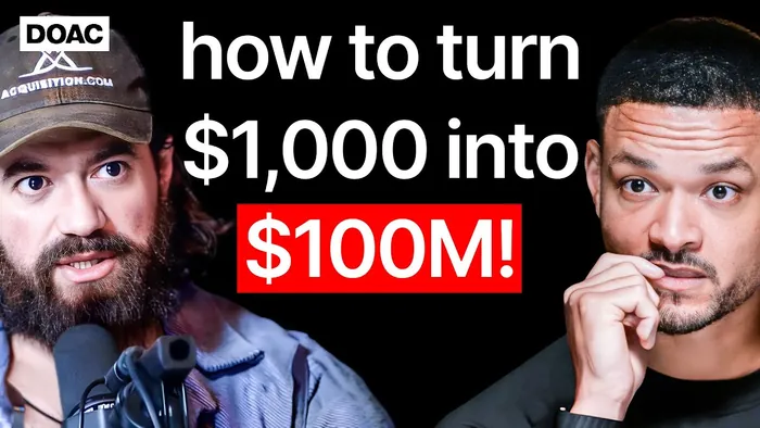 Official episode thumbnail featuring Alex Hormozi and Steven Bartlett